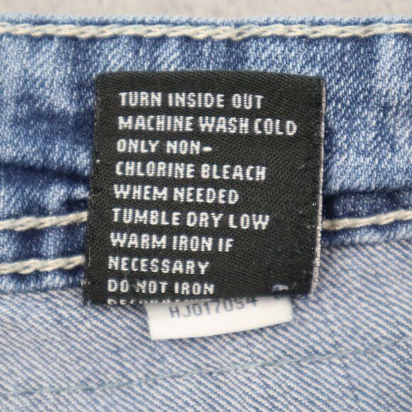 Soundgirl Pants Womens 3 Blue Straight Flat Front Button Zip Pockets Denim Jeans - Picture 8 of 16